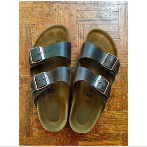 Brown Leather Birkenstock Sandals